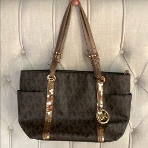 Michael Kors Monogrammed Shoulder Bag